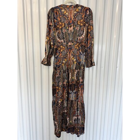 Anany Womens Printed Long Sleeve Maxi Dress Small - Picture 2 of 6